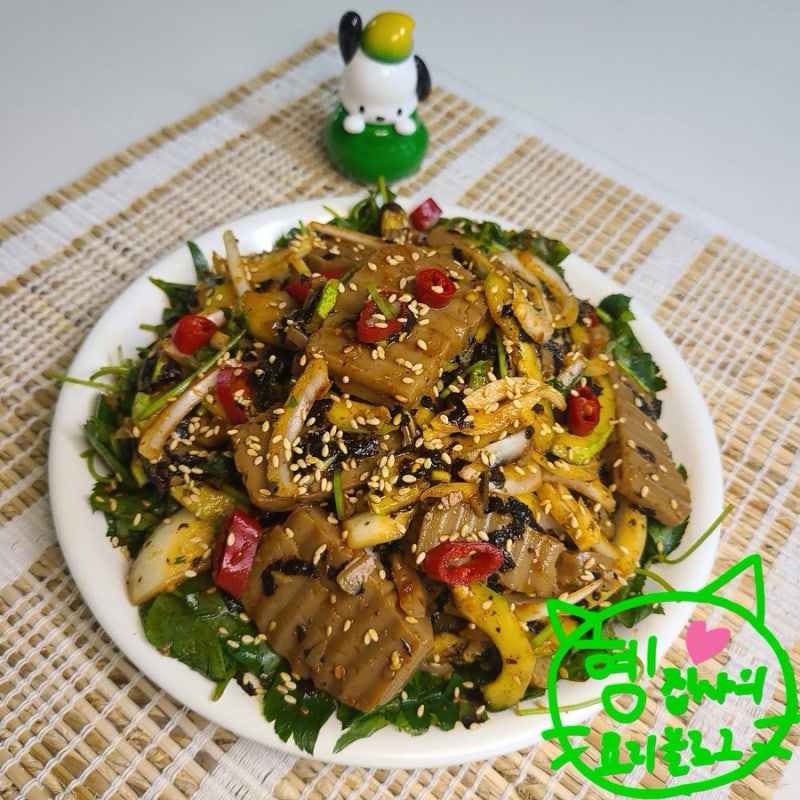 참나물 도토리묵 무침 만들기! 참치액 활용 참나물 요리 참나물 토토리묵 무침 레시피 참나....