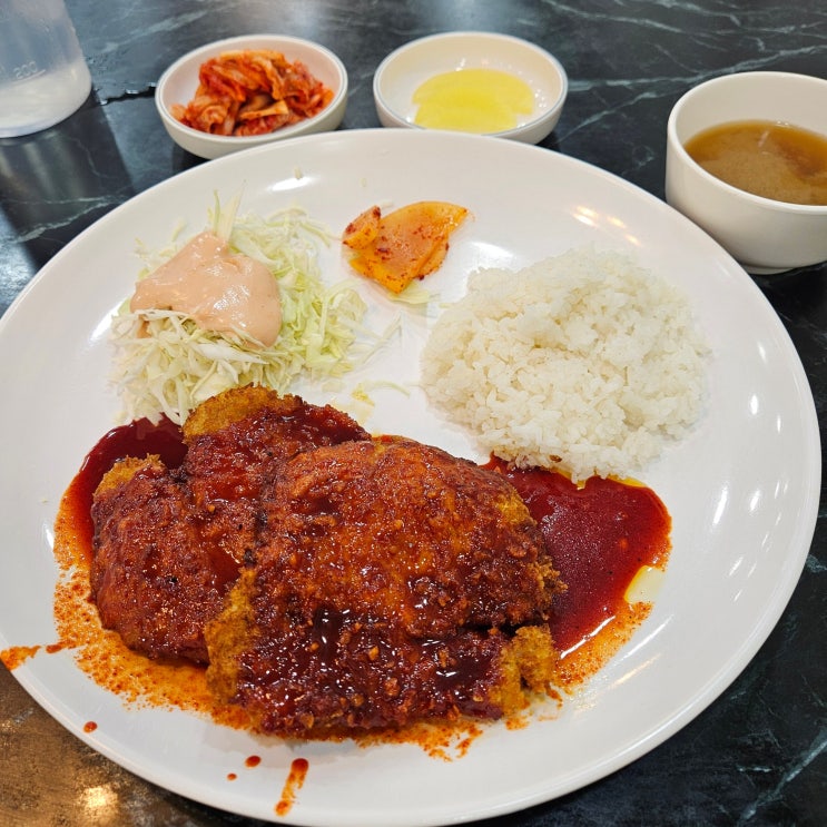  안양일번가 맛집 모이세분식 매운돈까스 혼밥 후기