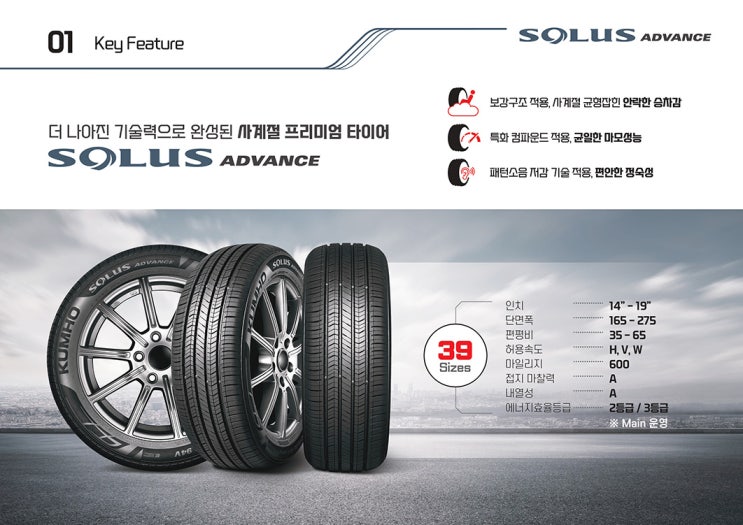  금호타이어 SOLUS ADVANCE, 왜 선택했을까?