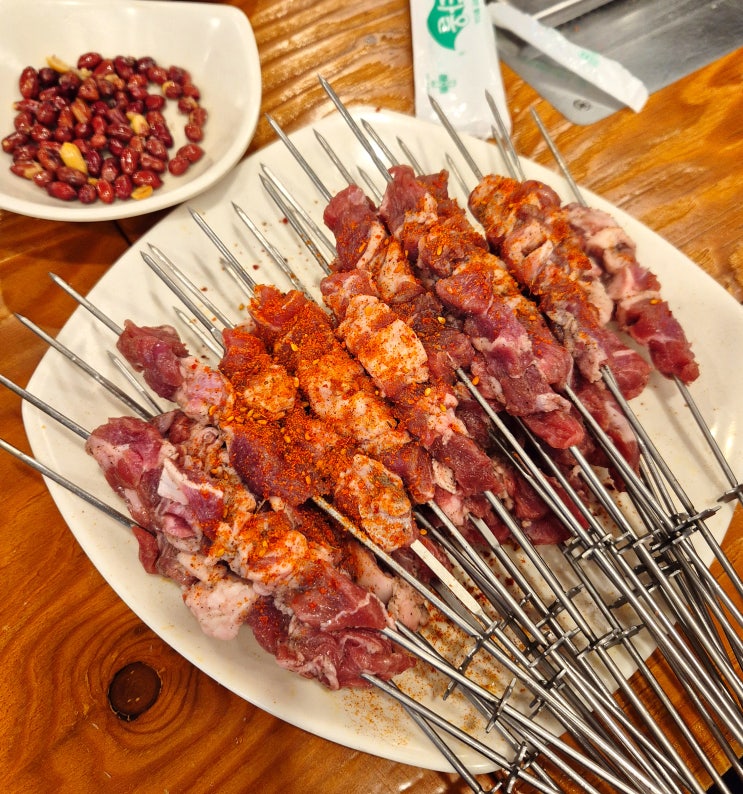  서울 강남역 '한성 양꼬치' 마라양꼬치,꿔바로우,지삼선! 강남에서 가성비 좋은 양꼬치 맛집