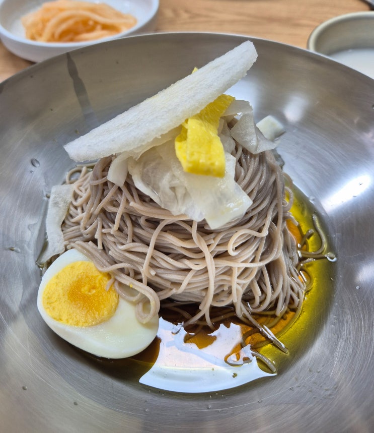  경기 가평빠지 맛집! '설악유명막국수' 100% 메밀면, 들기름/비빔면/물면/잣콩국수/메밀전병 맛있음