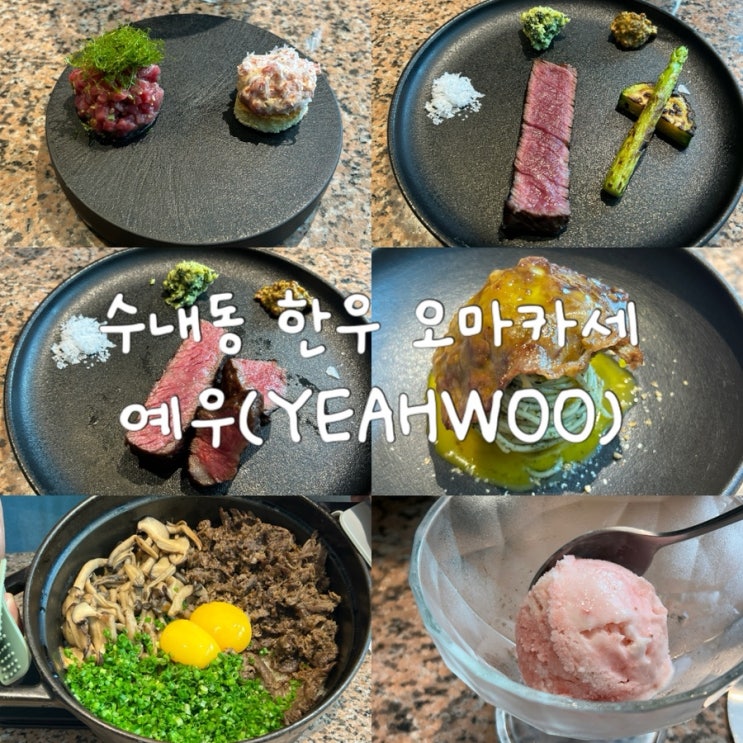  성남 분당 예우 | 수내동 6만원대 한우 오마카세 후기