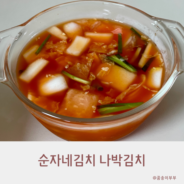  순자네 나박김치 아삭한 식감과 깔끔한 맛