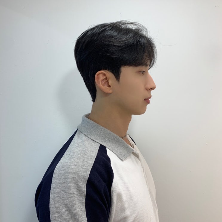  명일역 미용실 에이바헤어 깔끔한 남자 다운펌