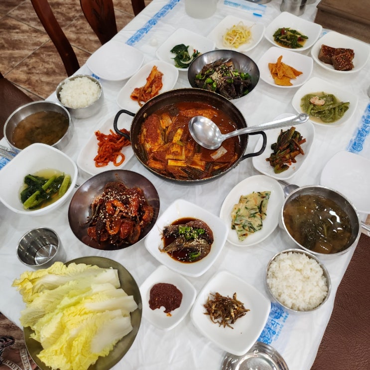  여수아침식사 늘푸른식당 게장백반 무려 16가지 정갈한 반찬들이 나오는 갈치조림정식 후기