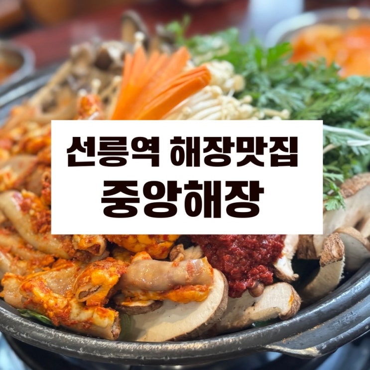  삼성역맛집 중앙해장 곱창전골과 양지수육 제대로 즐긴 후기