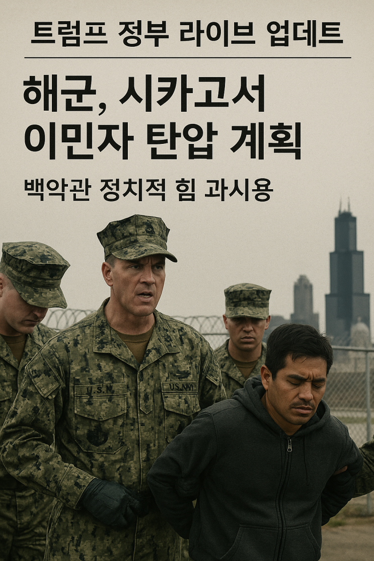 <b>트럼프</b> 행정부, <b>시카고</b> 이민 단속 위해 해군 기지 활용 추진