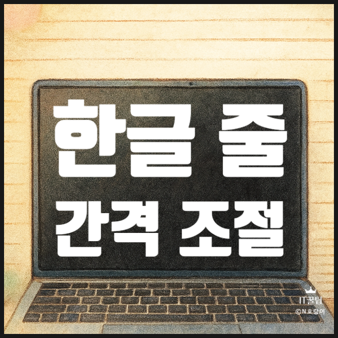  한글 줄간격 줄이기 조절하는 방법