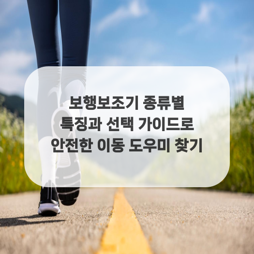  보행보조기 종류별 특징과 선택 가이드로 안전한 이동 도우미 찾기