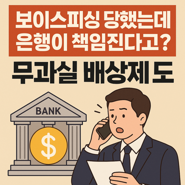  보이스피싱 피해자도 은행에서 배상받을 수 있다고요?” 무과실 배상제도 완전정리!