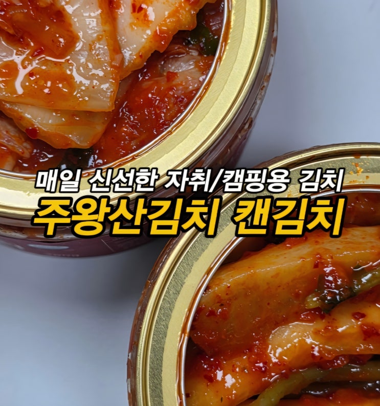  국내산 소포장 캔김치 캠핑용 여행용 자취용김치 주왕산김치 김치브랜드추천 김치택배주문