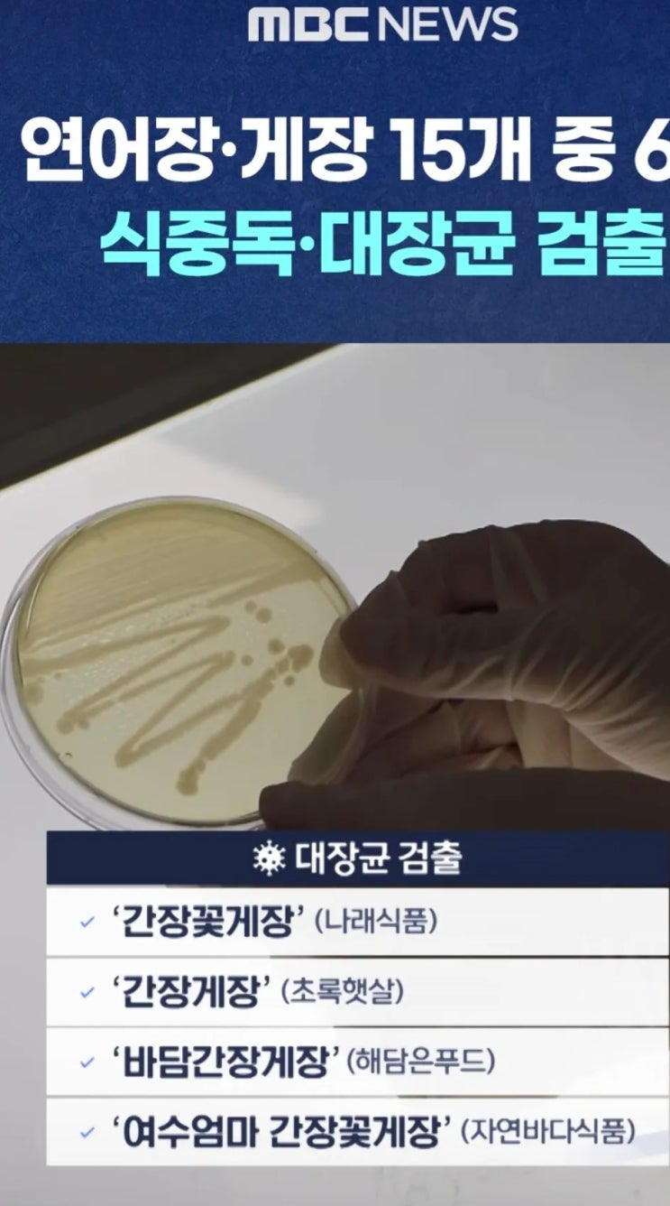  온라인 연어장·게장 식중독균 검출! 리스테리아·대장균 검출 제품 리스트와 대처법