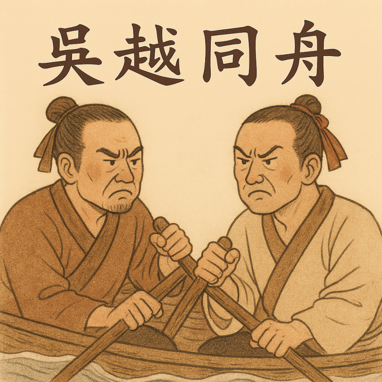   오월동주(吳越同舟) — 원수도 한 배에 타면 손잡는다
