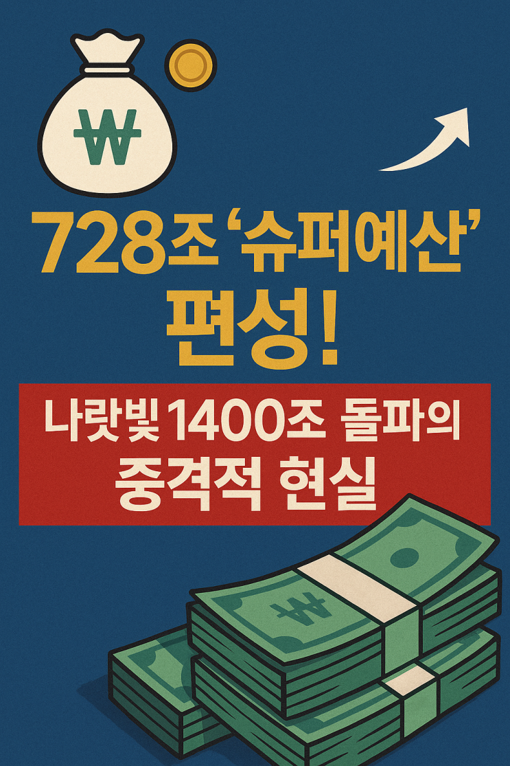   728조 '슈퍼예산' 편성! 나랏빚 1400조 돌파의 충격적 현실