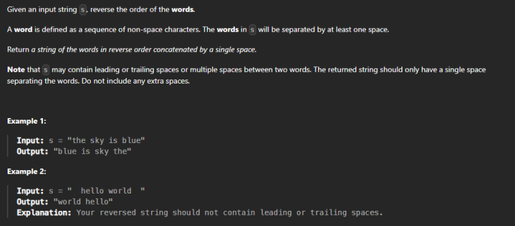  JAVA_LeetCode 151_Reverse Words in a String