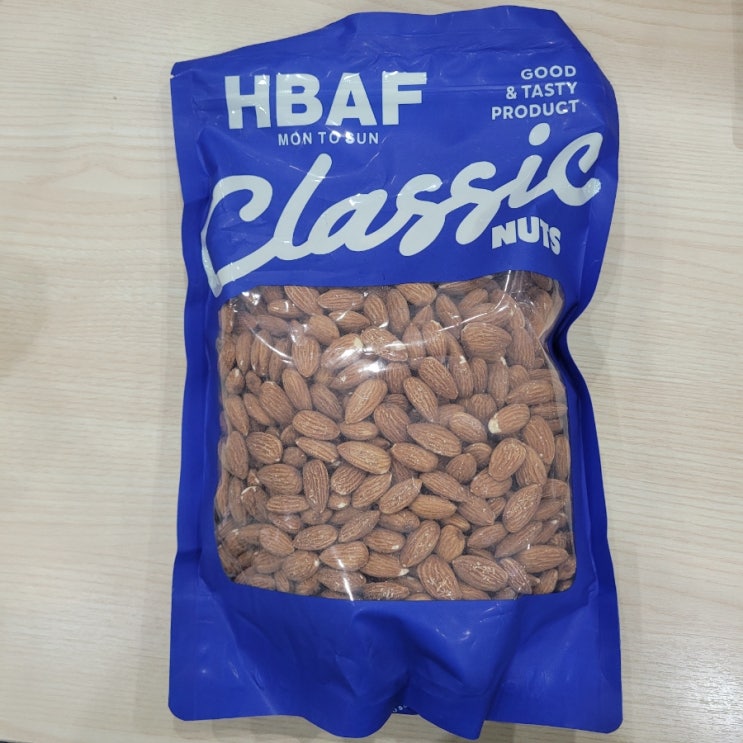  [바프 HBAF] 클래식 너츠 구운 아몬드 후기 / 다이어트 간식으로 아몬드 먹으래요. 지피티가.