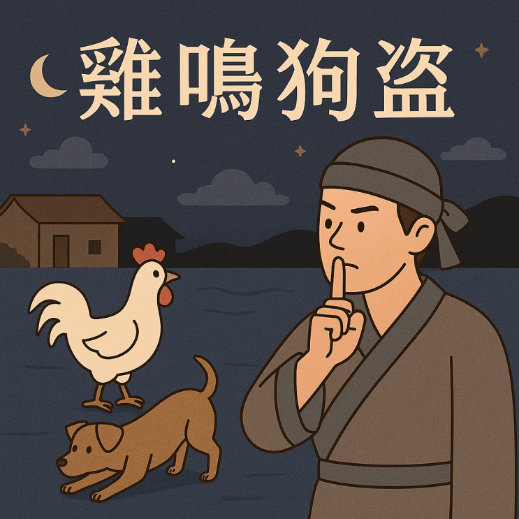   계명구도(鷄鳴狗盜) — 닭 흉내와 개 도둑질의 교훈
