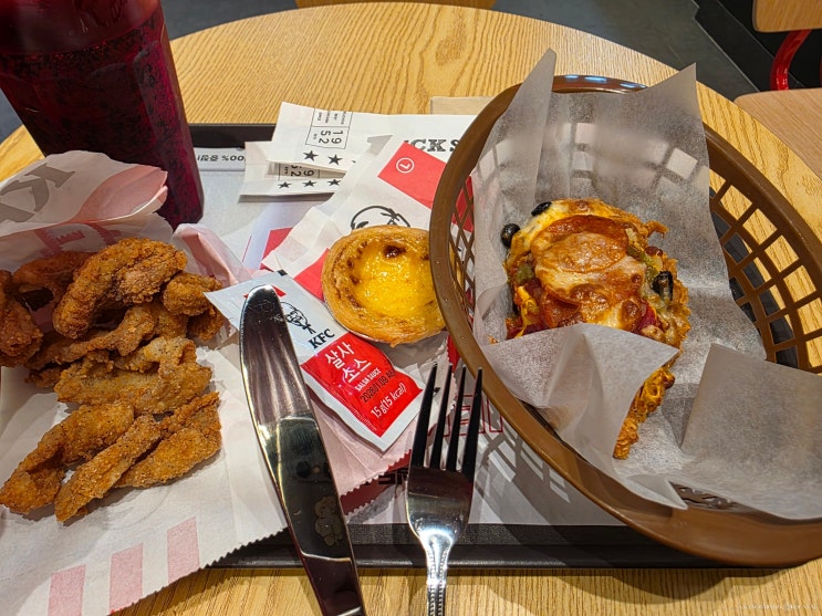  KFC 켄치짜 후기, 만보 걷고 칼로리 계산해본 결과...