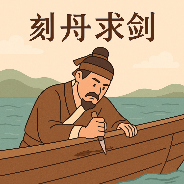   각주구검(刻舟求劍) — 배에 새기고 칼을 찾는 어리석음