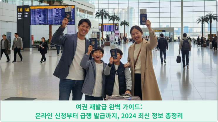  여권 재발급 완벽 가이드: 온라인 신청부터 급행 발급까지, 2025 최신 정보 총정리