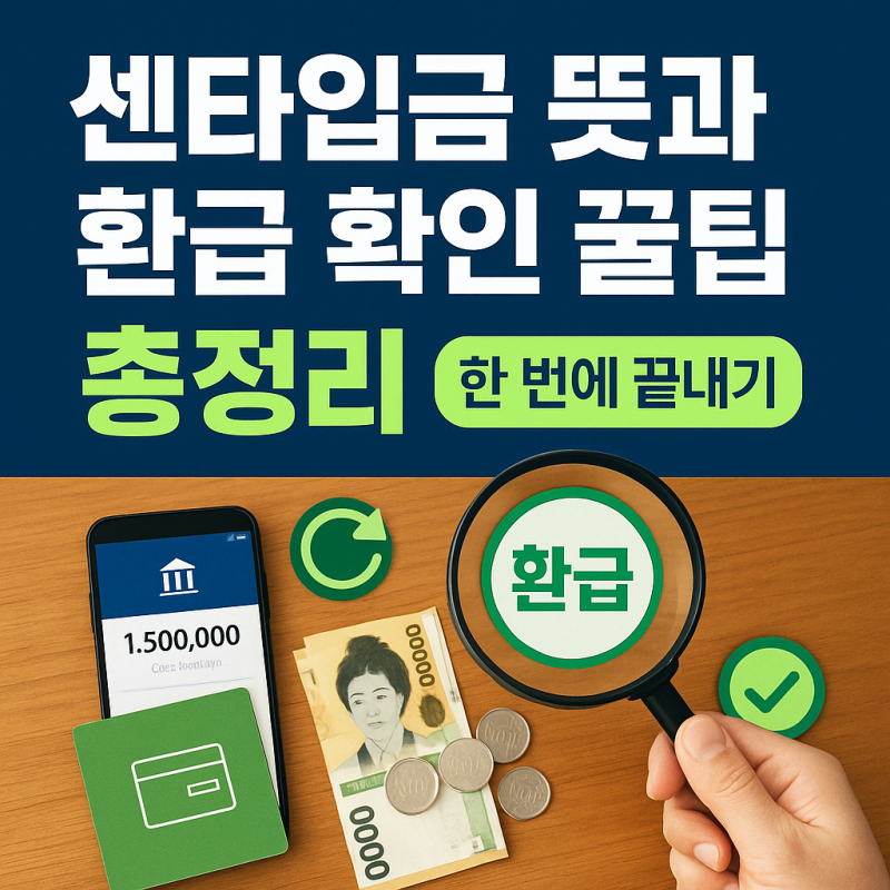 센타입금 뜻과 환급 확인 꿀팁 총정리