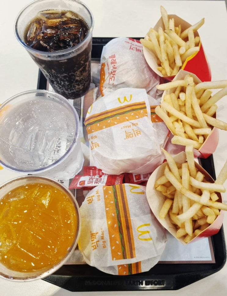  맥도날드 런치세트 슈슈버거 세트(가격 칼로리 영양정보)