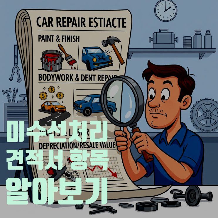  미수선 처리 견적서 항목 총정리, '이것' 모르면 100% 손해!