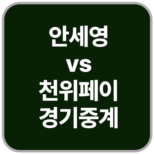 <b>안세영</b> vs <b>천위페이</b> 4강(<b>준결승</b>) 중계, 경기 시간(2025... 