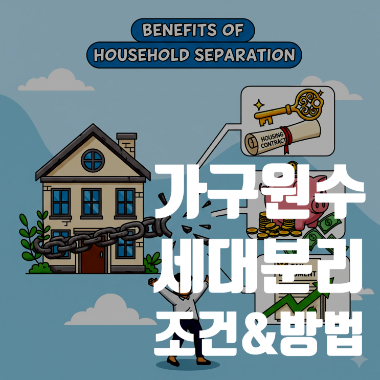  2025년 최신! 세대분리 조건 & 방법 A to Z (청약, 건보료, 절세 총정리)