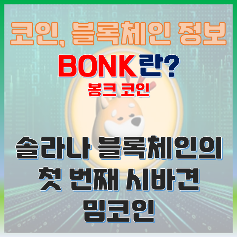  솔라나의 구원투수? 밈코인 봉크(BONK)의 모든 것