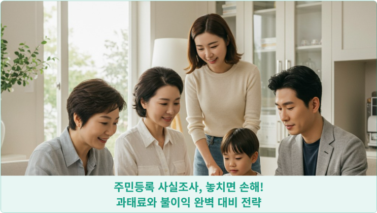  주민등록 사실조사, 놓치면 손해! 과태료와 불이익 완벽 대비 전략