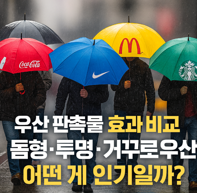  우산 판촉물 효과 비교｜돔형·투명·거꾸로 우산 어떤 게 인기일까?