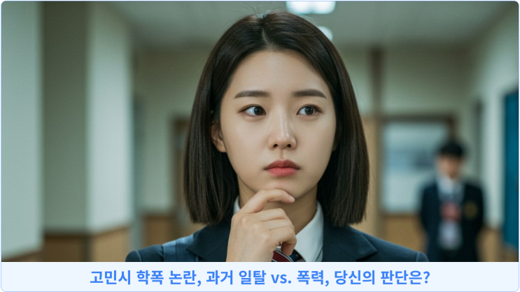  고민시 학폭 논란, 과거 일탈 vs. 폭력, 당신의 판단은?