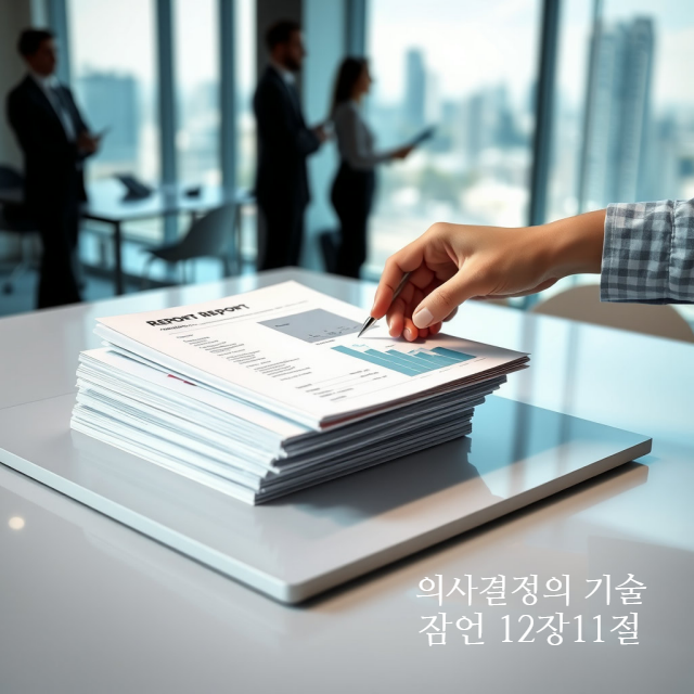  의사결정의 기술 잠언 12장 11절