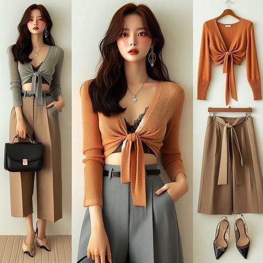 “쥬시쥬디 인기템 정확한 제품명(한·영) + 실전 코디: 원피스·블라우스·니트 4선”