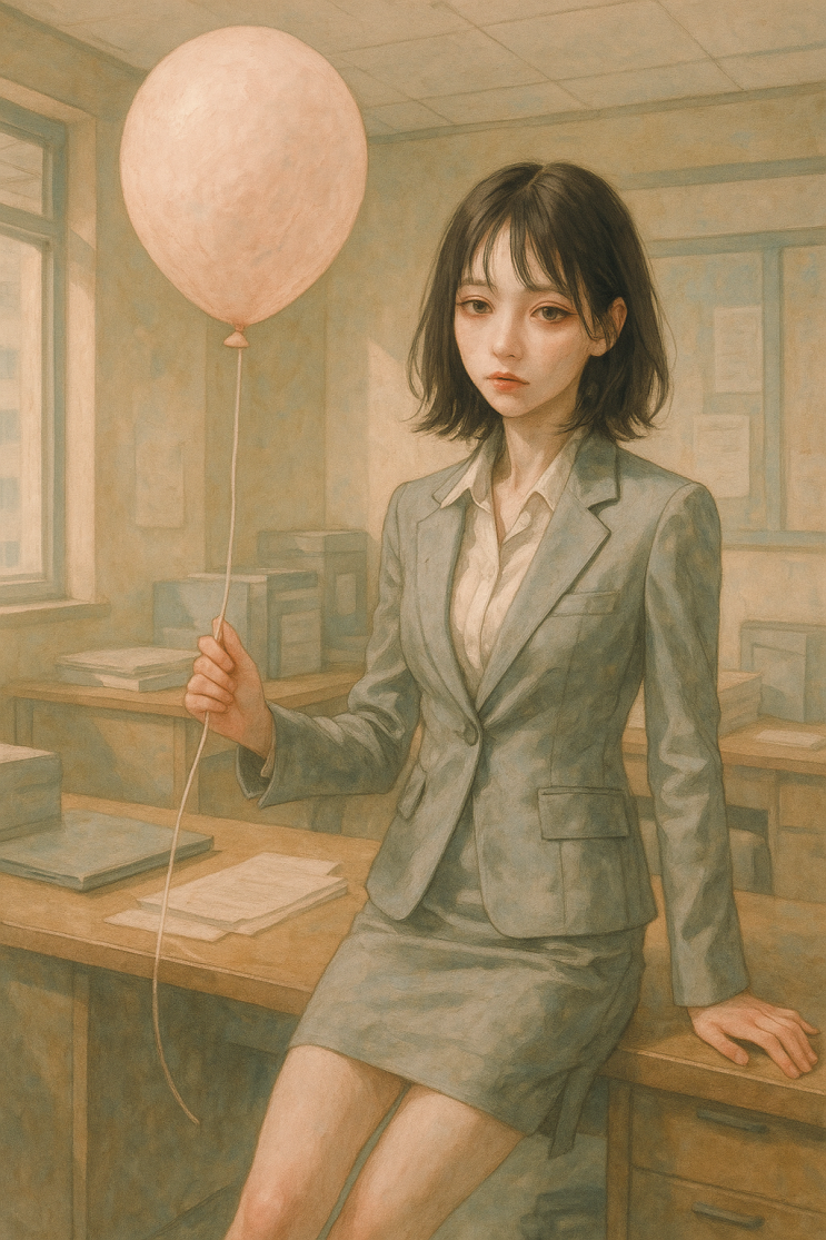  오피스레이디 소녀 일러스트