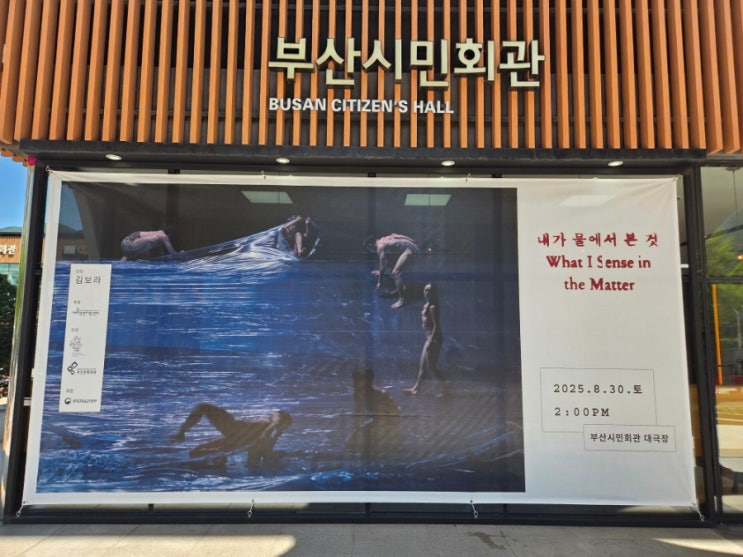  부산교통공사 시민 초대 이벤트 당첨 국립현대무용단 내가 물에서 본 것 부산시민회관 대극장 1층 관람 후기
