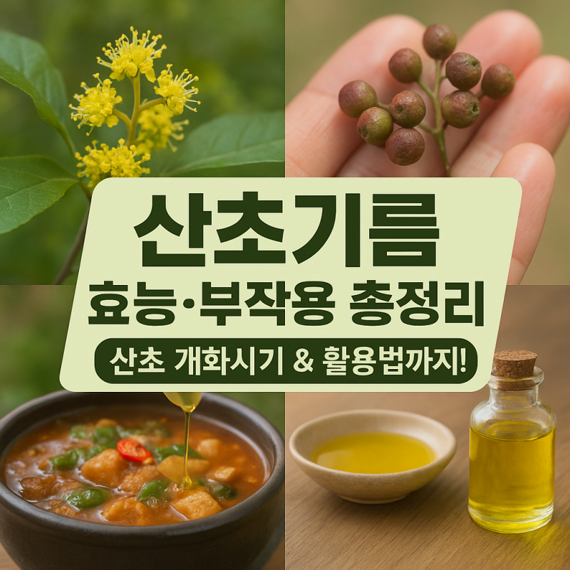 산초기름 효능과 부작용｜산초 개화시기, 산초나무·열매·가루·기름 활용법 총정리