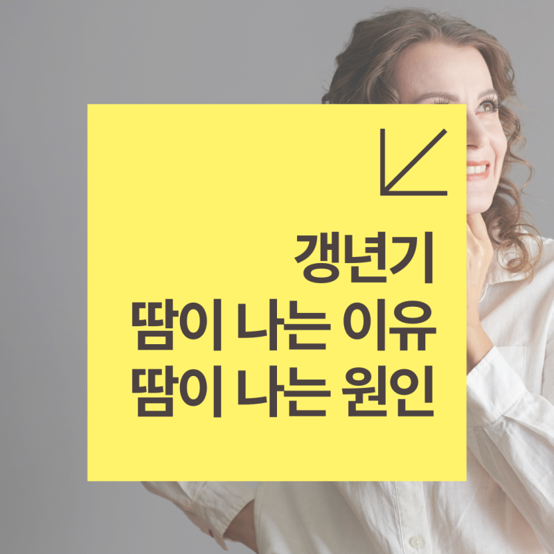 갱년기 땀이 나는 이유 원인