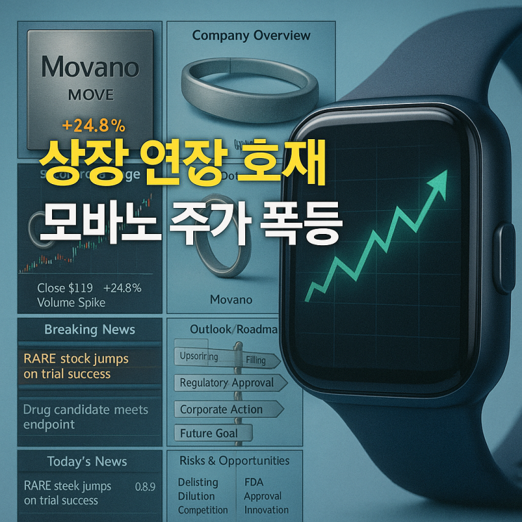  모바노 주가 (MOVE 주식) 나스닥 상장 연장 급등?