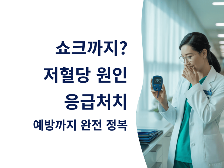  쇼크까지? 저혈당 원인부터 응급처치‑예방까지 완전 정복