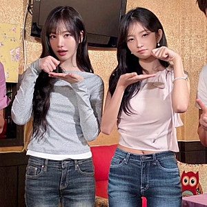 시너진 캣워싱 딥블루 데님 + 시너진 팝업