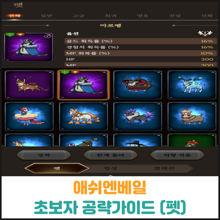  애쉬엔베일 초보자 공략가이드 (펫)