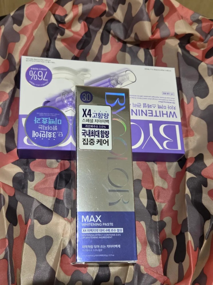  간편 셀프치아미백 후기 올리브영 바이컬러 치아미백제와 화이트닝치약 체험
