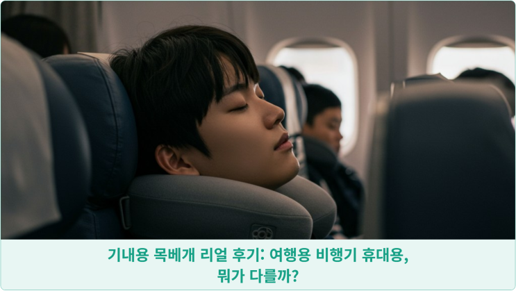  기내용 목베개 리얼 후기: 여행용 비행기 휴대용, 뭐가 다를까?