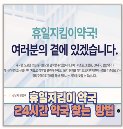  주말 야간 약국 찾기 직접 써본 후기 휴일지킴이 약국 활용법
