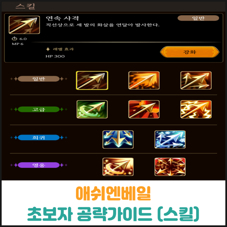  애쉬엔베일 초보자 공략가이드 (스킬)