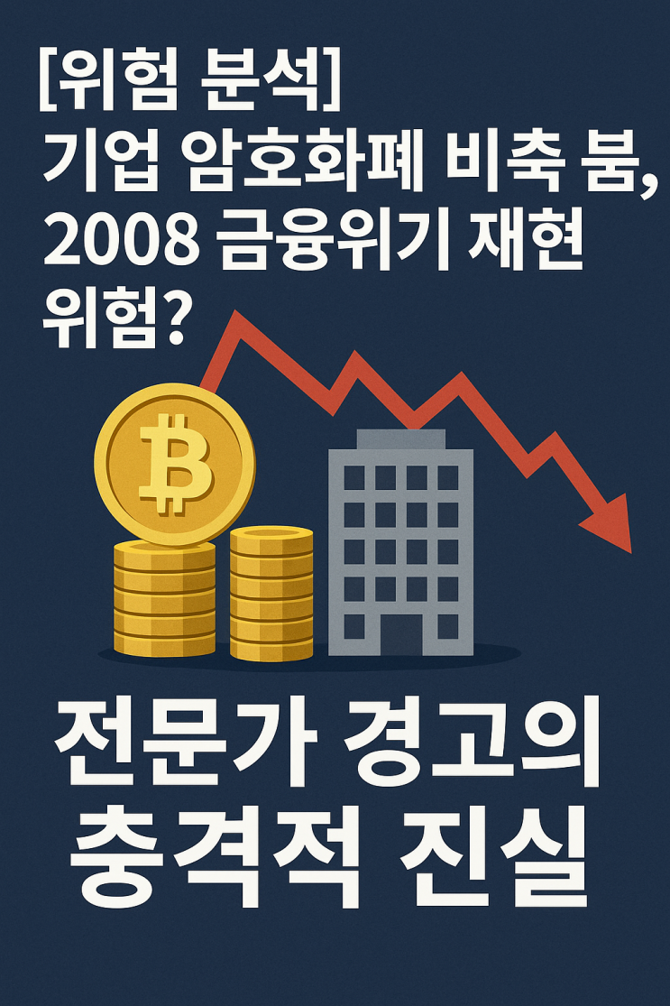  [위험 분석] 기업 암호화폐 비축 붐, 2008 금융위기 재현 위험? 전문가 경고의 충격적 진실