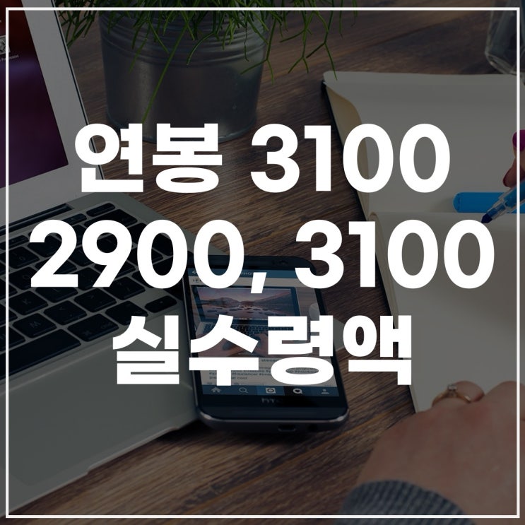  연봉3100실수령액, 연봉 2800, 연봉 2900 실수령액