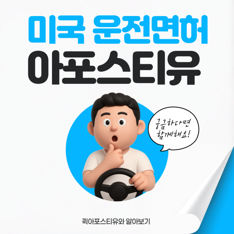  미국 운전면허를 한국 면허로 교환발급 아포스티유! 절차 알고 준비해요